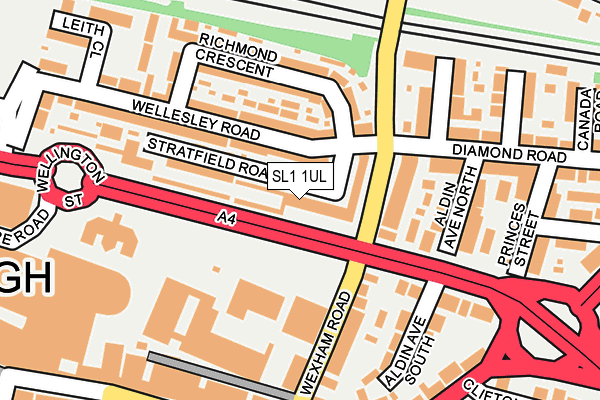 SL1 1UL map - OS OpenMap – Local (Ordnance Survey)