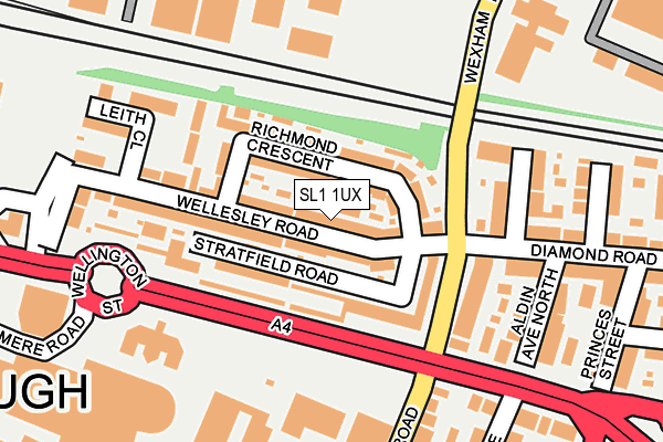SL1 1UX map - OS OpenMap – Local (Ordnance Survey)