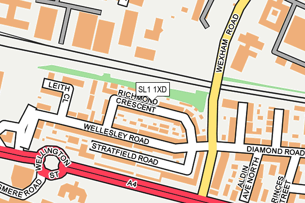 SL1 1XD map - OS OpenMap – Local (Ordnance Survey)