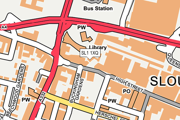 SL1 1XQ map - OS OpenMap – Local (Ordnance Survey)