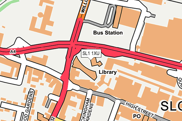 SL1 1XU map - OS OpenMap – Local (Ordnance Survey)