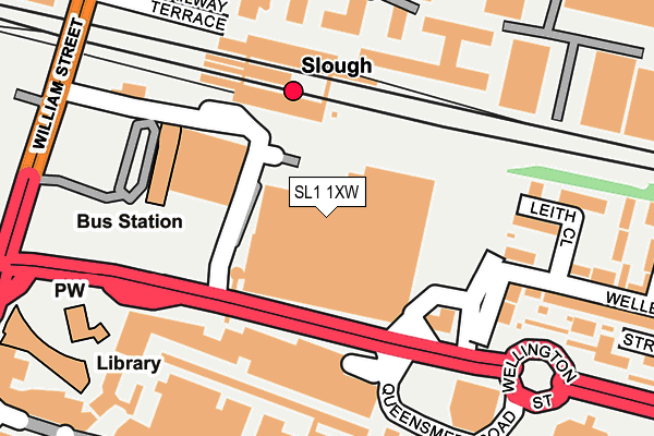 SL1 1XW map - OS OpenMap – Local (Ordnance Survey)