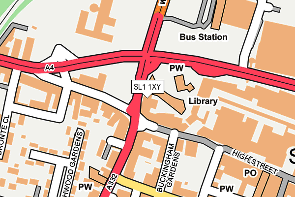 SL1 1XY map - OS OpenMap – Local (Ordnance Survey)