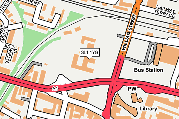 SL1 1YG map - OS OpenMap – Local (Ordnance Survey)