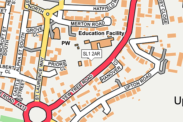 SL1 2AR map - OS OpenMap – Local (Ordnance Survey)