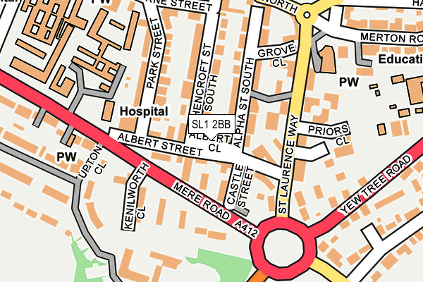 SL1 2BB map - OS OpenMap – Local (Ordnance Survey)