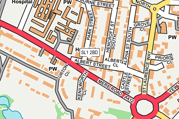 SL1 2BD map - OS OpenMap – Local (Ordnance Survey)