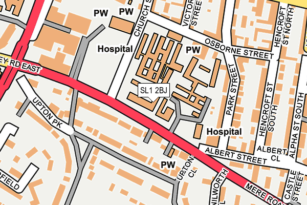 SL1 2BJ map - OS OpenMap – Local (Ordnance Survey)