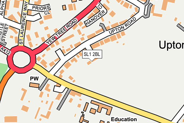 SL1 2BL map - OS OpenMap – Local (Ordnance Survey)