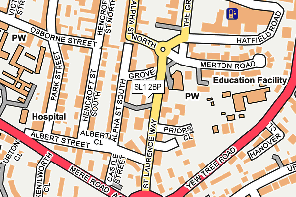 SL1 2BP map - OS OpenMap – Local (Ordnance Survey)