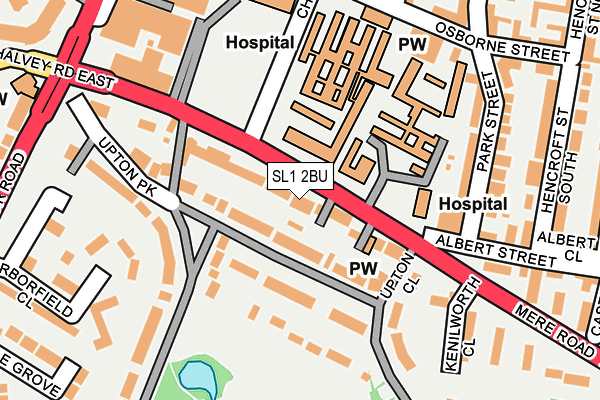 SL1 2BU map - OS OpenMap – Local (Ordnance Survey)