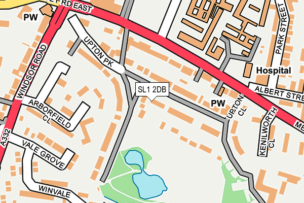 SL1 2DB map - OS OpenMap – Local (Ordnance Survey)