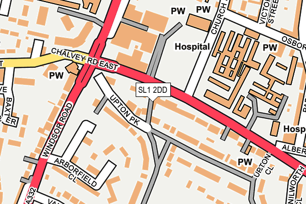 SL1 2DD map - OS OpenMap – Local (Ordnance Survey)