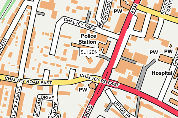 SL1 2DN map - OS OpenMap – Local (Ordnance Survey)