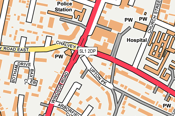 SL1 2DP map - OS OpenMap – Local (Ordnance Survey)