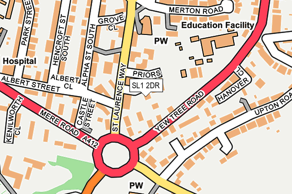 SL1 2DR map - OS OpenMap – Local (Ordnance Survey)
