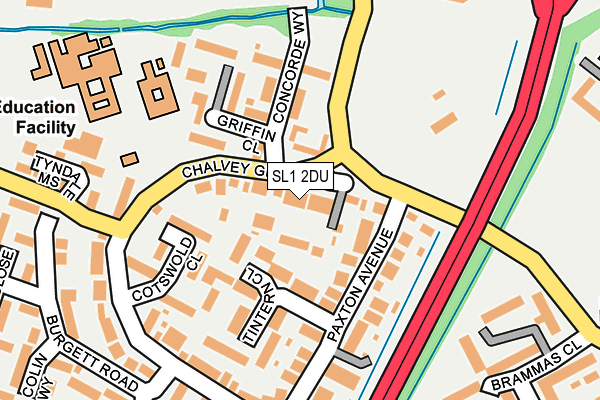 SL1 2DU map - OS OpenMap – Local (Ordnance Survey)