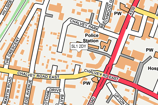 SL1 2DY map - OS OpenMap – Local (Ordnance Survey)