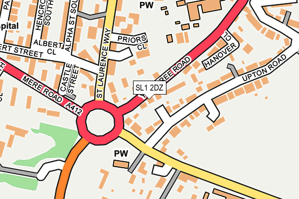 SL1 2DZ map - OS OpenMap – Local (Ordnance Survey)