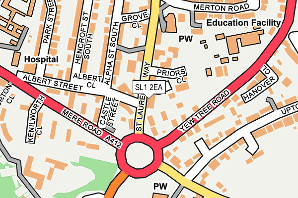 SL1 2EA map - OS OpenMap – Local (Ordnance Survey)