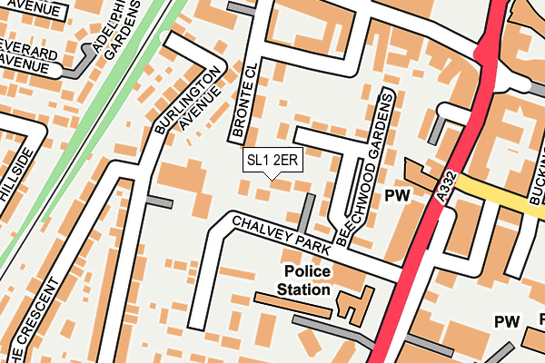 SL1 2ER map - OS OpenMap – Local (Ordnance Survey)