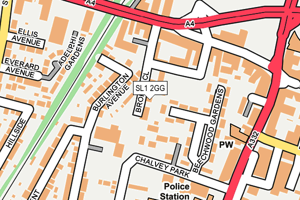 SL1 2GG map - OS OpenMap – Local (Ordnance Survey)