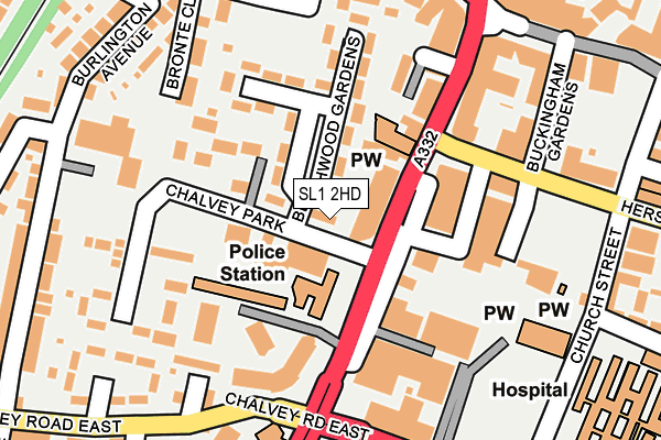 SL1 2HD map - OS OpenMap – Local (Ordnance Survey)