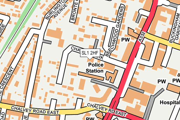 SL1 2HF map - OS OpenMap – Local (Ordnance Survey)