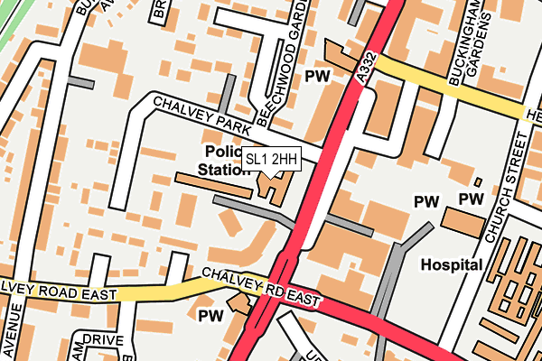 SL1 2HH map - OS OpenMap – Local (Ordnance Survey)