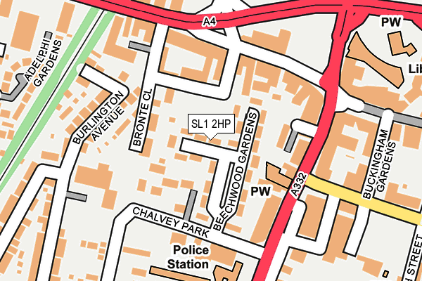 SL1 2HP map - OS OpenMap – Local (Ordnance Survey)
