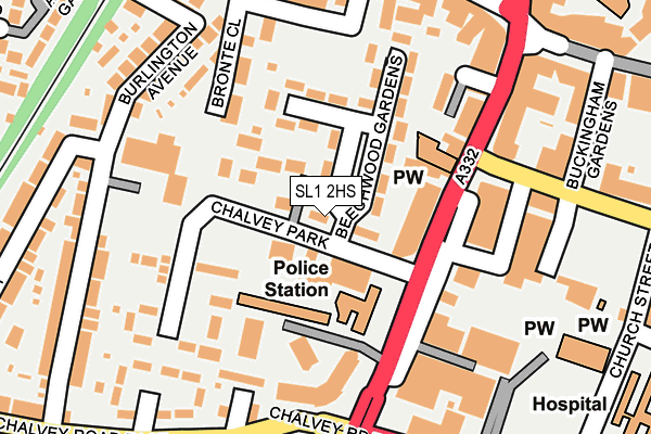SL1 2HS map - OS OpenMap – Local (Ordnance Survey)