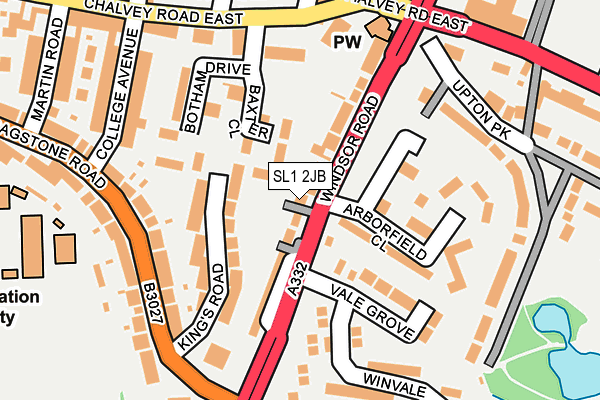 SL1 2JB map - OS OpenMap – Local (Ordnance Survey)