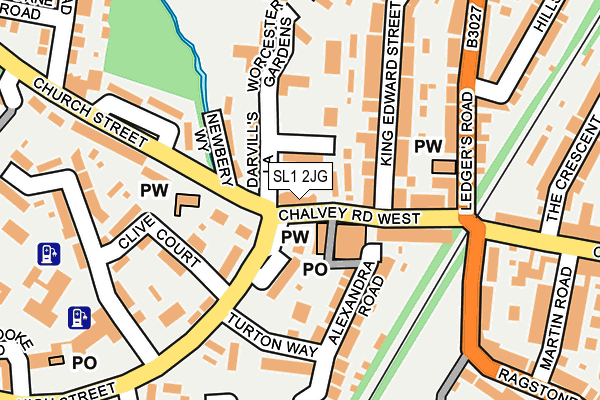 SL1 2JG map - OS OpenMap – Local (Ordnance Survey)