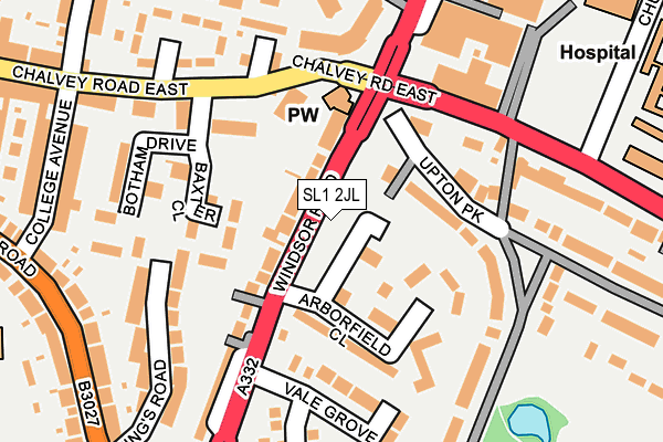 SL1 2JL map - OS OpenMap – Local (Ordnance Survey)
