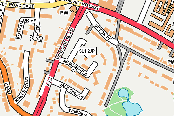 SL1 2JP map - OS OpenMap – Local (Ordnance Survey)