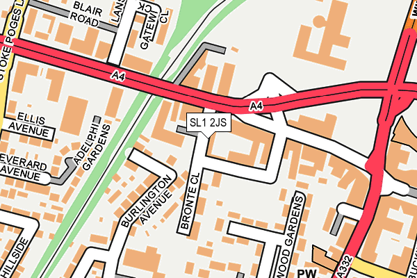 SL1 2JS map - OS OpenMap – Local (Ordnance Survey)