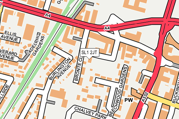 SL1 2JT map - OS OpenMap – Local (Ordnance Survey)