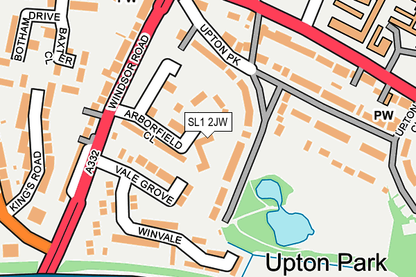 SL1 2JW map - OS OpenMap – Local (Ordnance Survey)