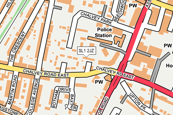 SL1 2JZ map - OS OpenMap – Local (Ordnance Survey)