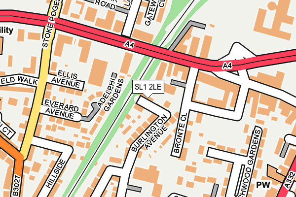 SL1 2LE map - OS OpenMap – Local (Ordnance Survey)