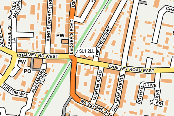 SL1 2LL map - OS OpenMap – Local (Ordnance Survey)
