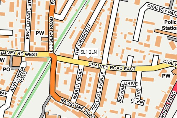 SL1 2LN map - OS OpenMap – Local (Ordnance Survey)