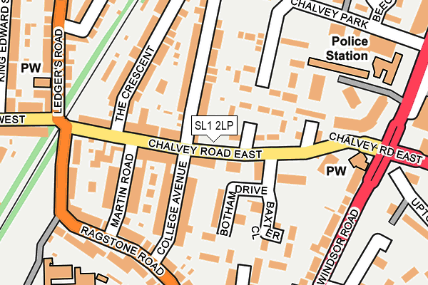 SL1 2LP map - OS OpenMap – Local (Ordnance Survey)