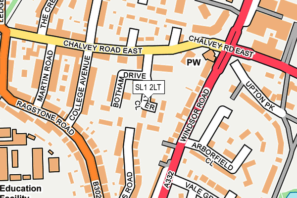 SL1 2LT map - OS OpenMap – Local (Ordnance Survey)