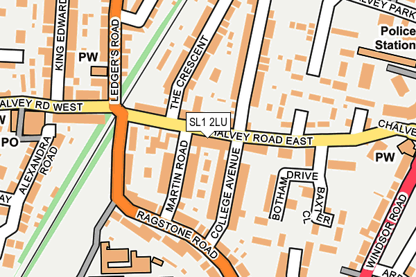SL1 2LU map - OS OpenMap – Local (Ordnance Survey)