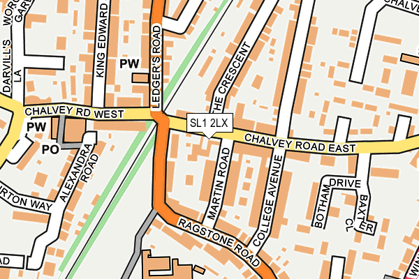 SL1 2LX map - OS OpenMap – Local (Ordnance Survey)