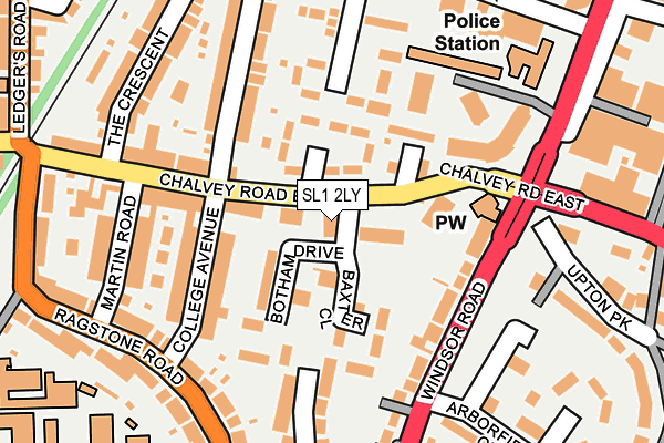 SL1 2LY map - OS OpenMap – Local (Ordnance Survey)
