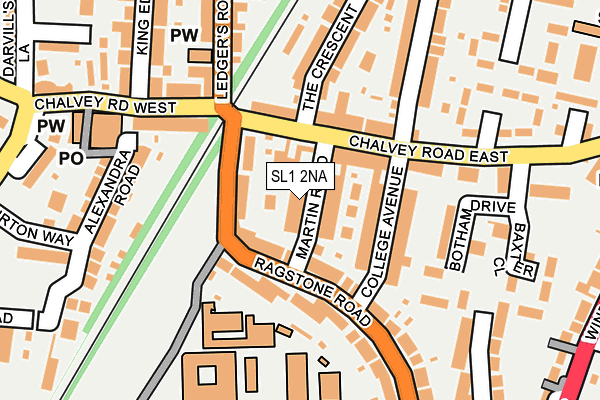 SL1 2NA map - OS OpenMap – Local (Ordnance Survey)