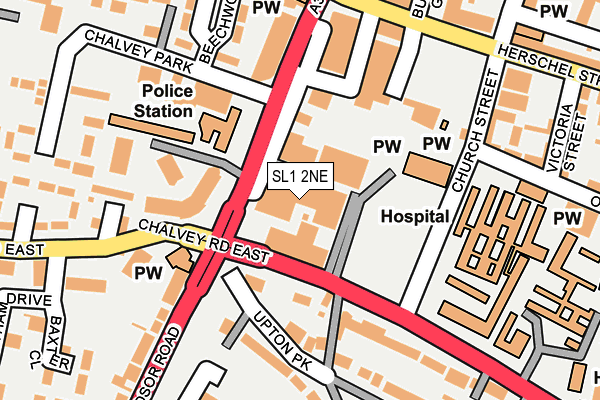 SL1 2NE map - OS OpenMap – Local (Ordnance Survey)