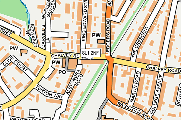 SL1 2NF map - OS OpenMap – Local (Ordnance Survey)